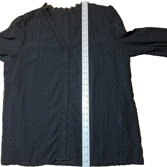 Unbranded Top 1X Bishop Sleeve Semi Sheer Goth Wimsigoth Fairy Grunge Romantic - Picture 4 of 8